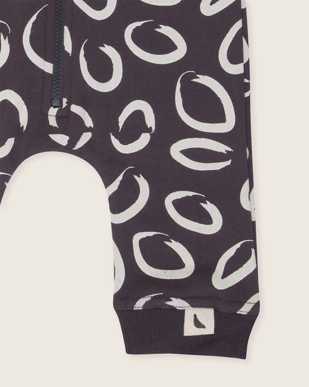 Brown Eyespot Print Romper