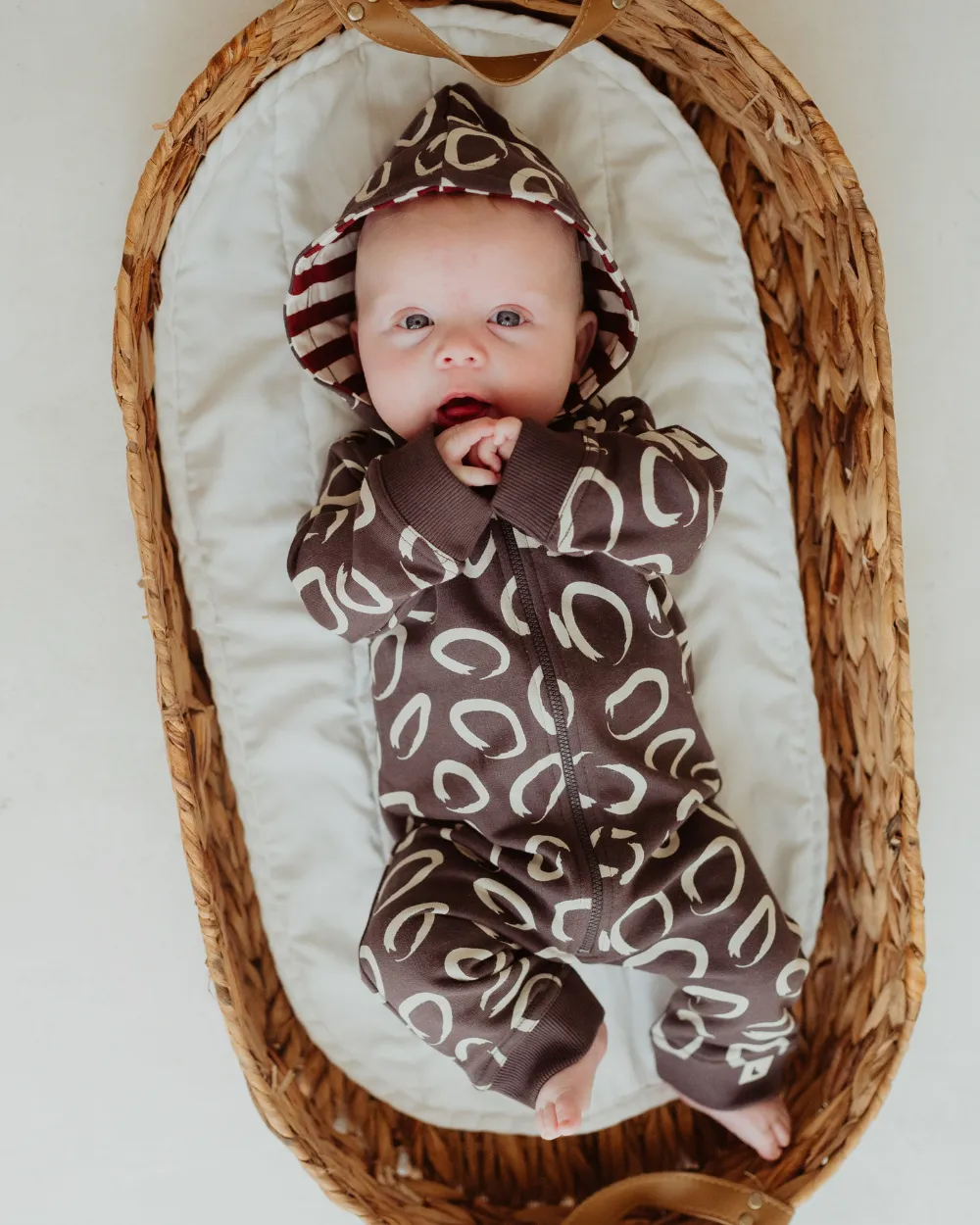 Brown Eyespot Print Romper