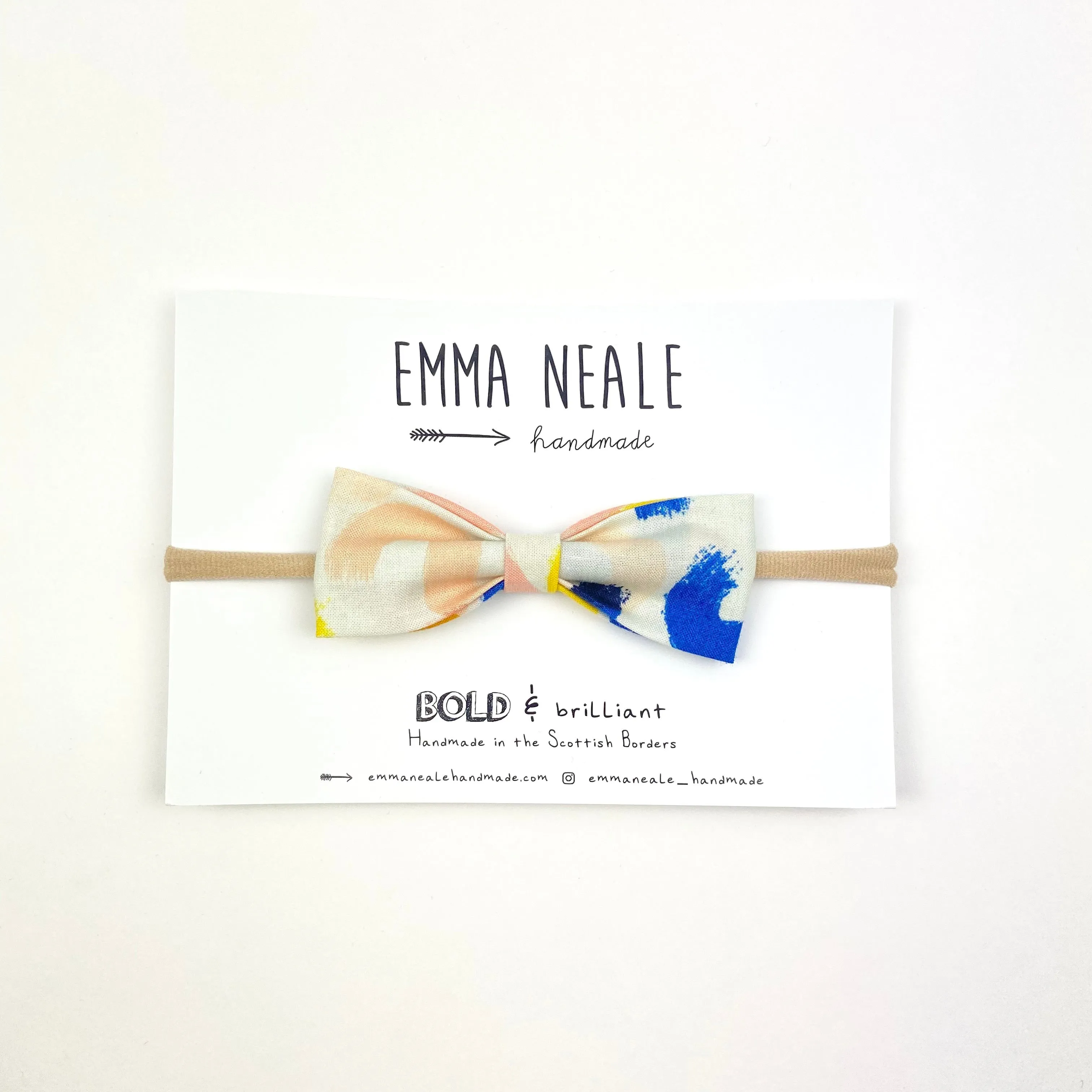 Brushstroke Ruby Bow Headband