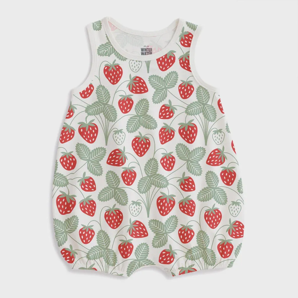 Bubble Romper - Strawberries