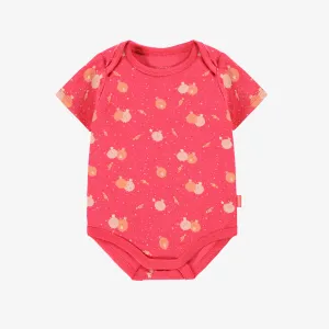 Cache-couche rose à motifs, bébé || Pink bodysuit with all over print, baby