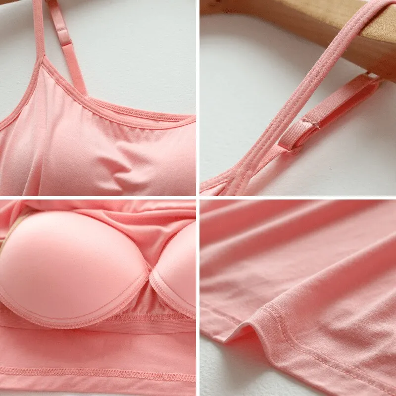 Camisole Shapewear Tank Top With Built-In-Bra