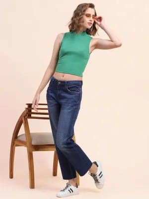 Camla Barcelona Washed Dark Blue Mom Fit Jeans