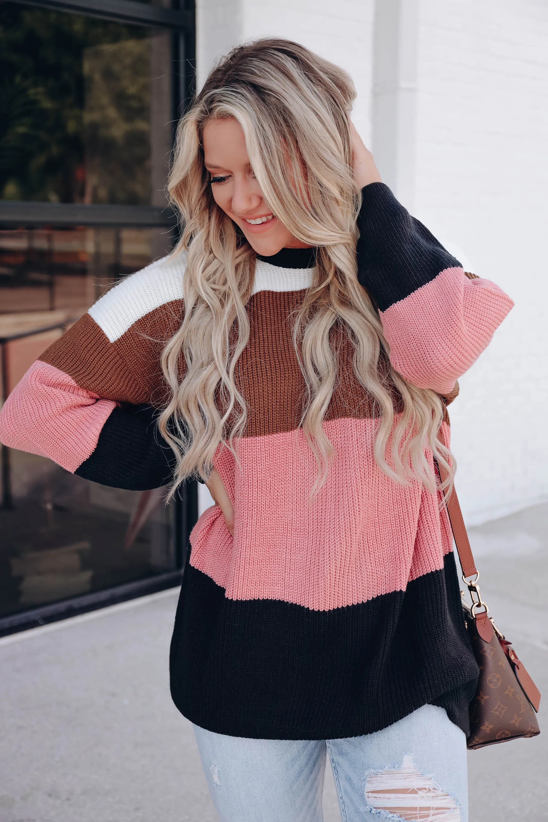Charleigh Crew Neck Sweater - Black S-3X.