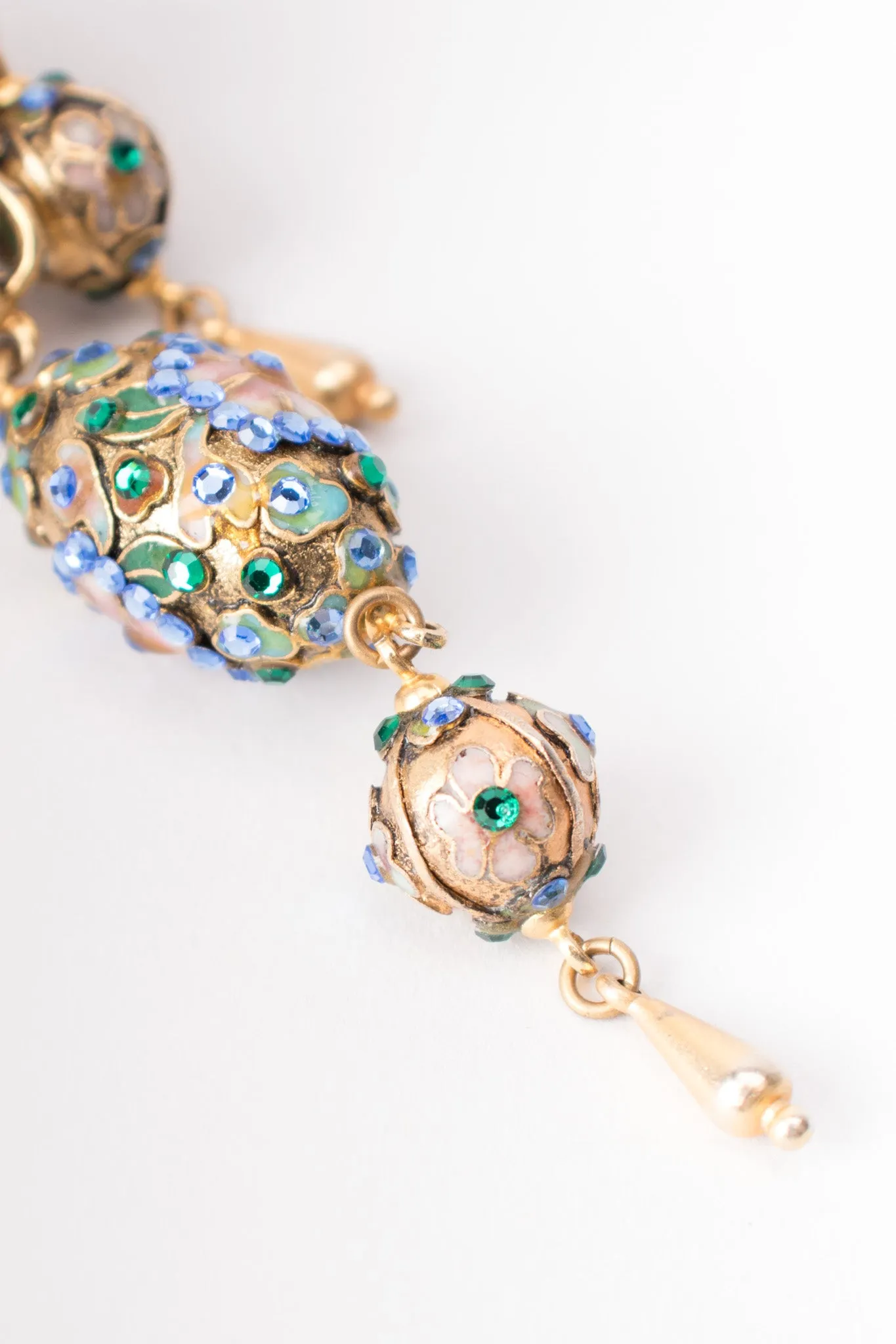 Cloisonne Egg Drop Earrings