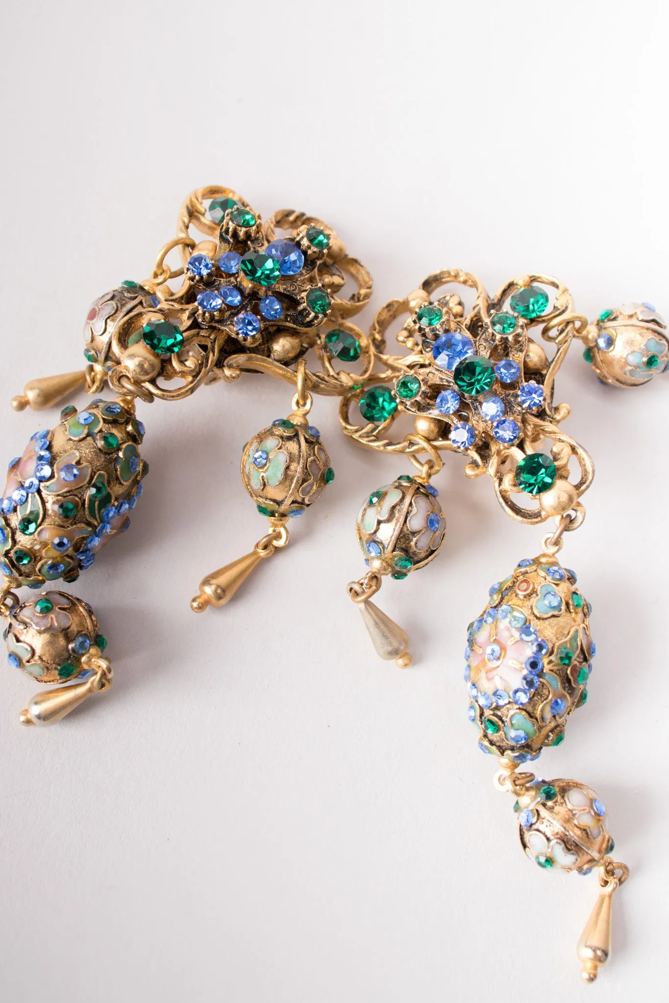 Cloisonne Egg Drop Earrings