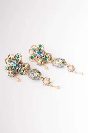 Cloisonne Egg Drop Earrings