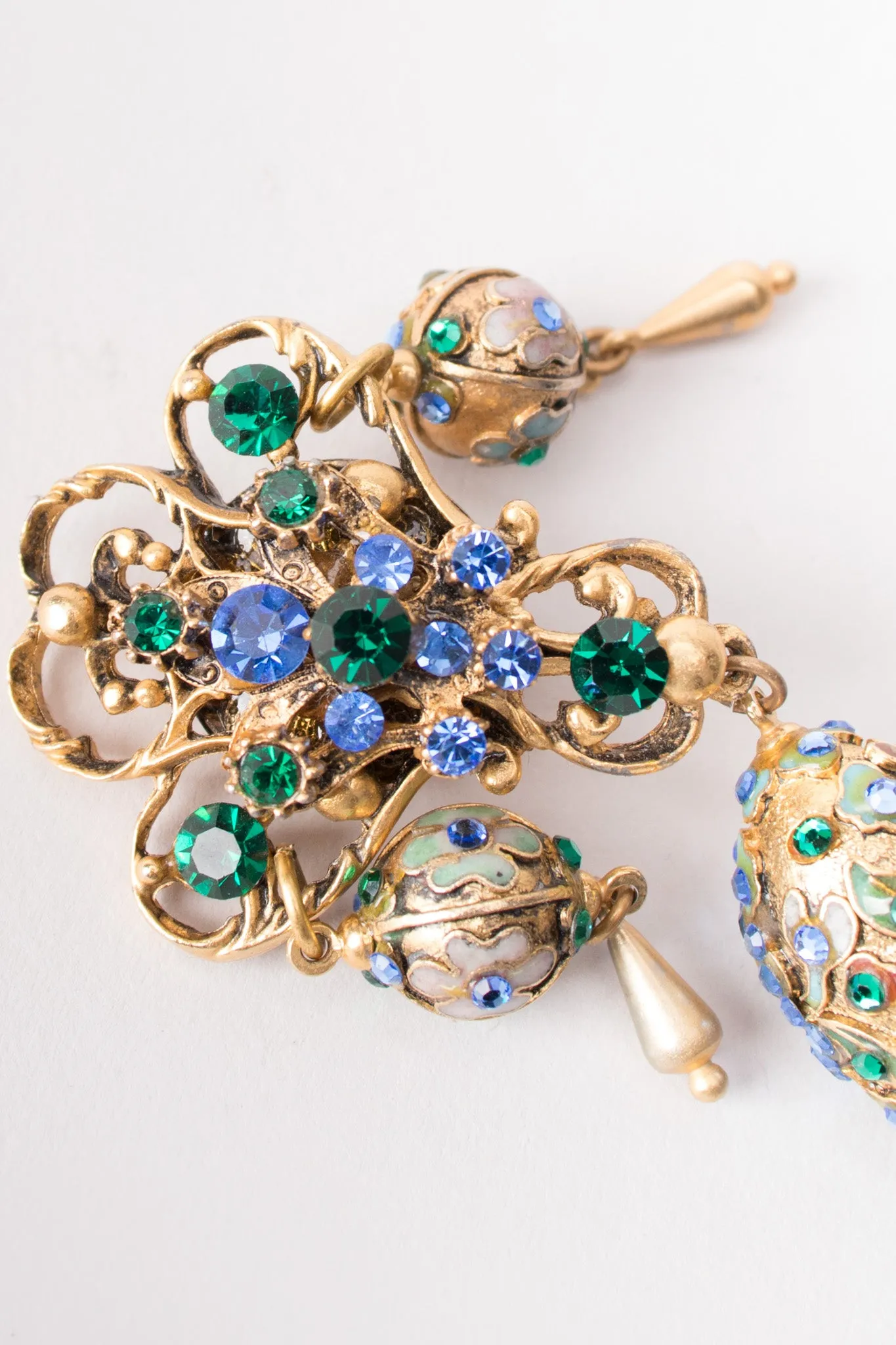 Cloisonne Egg Drop Earrings