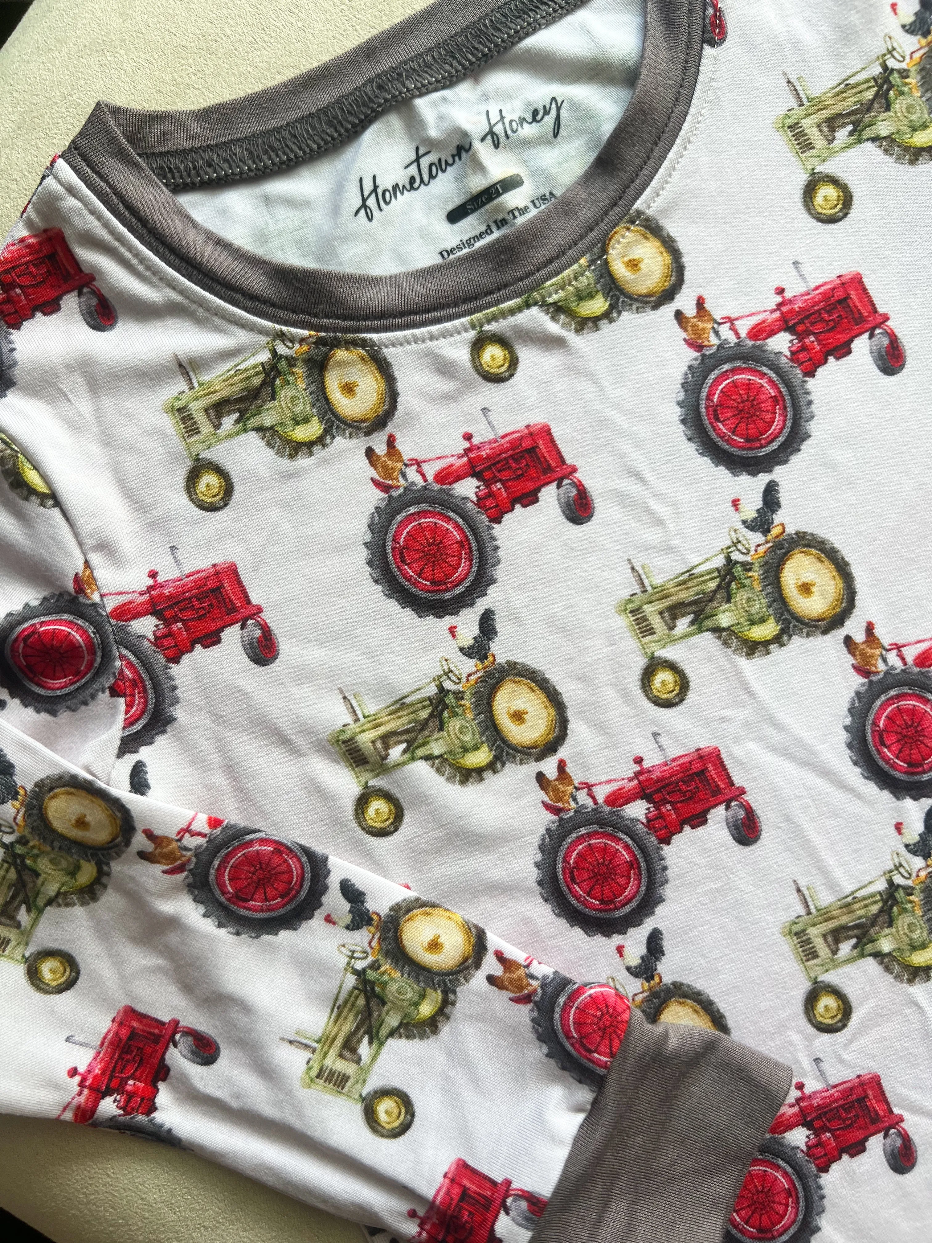 Clucking Around The Farm Two Piece Bamboo Pajamas