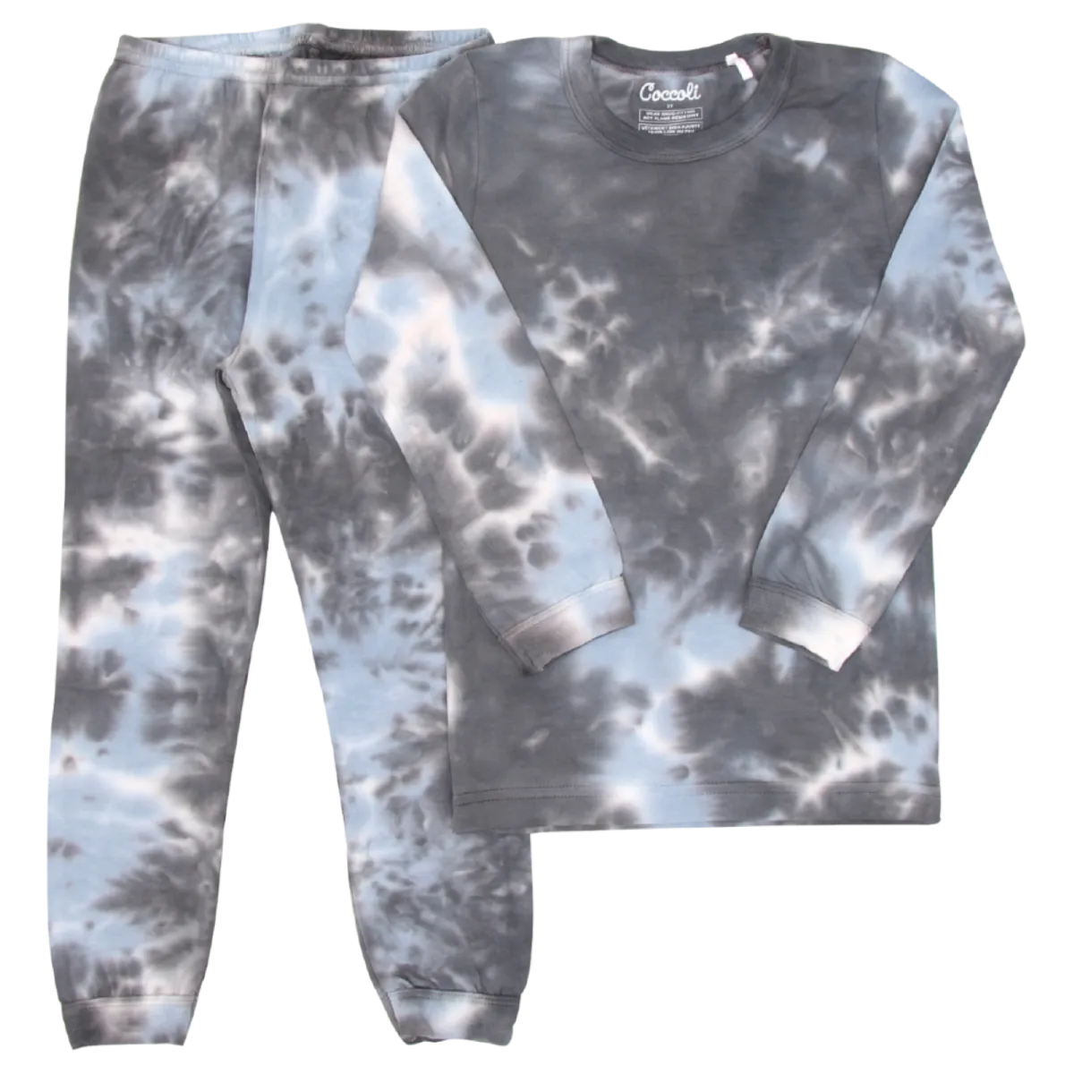 Coccoli Modal PJs Tie Dye Grey Mix