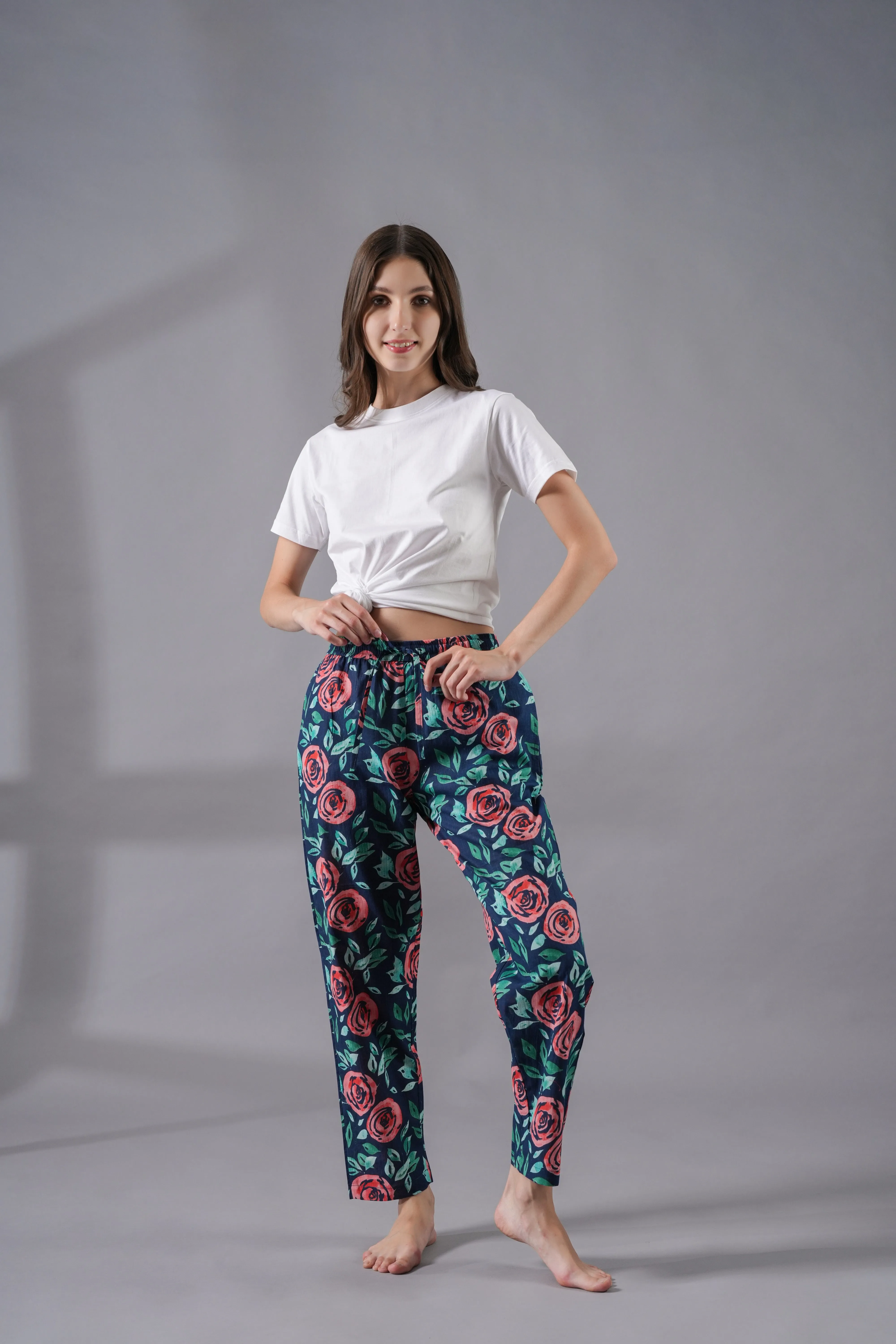 Cotton Pajama Pants Women - Royal Rose