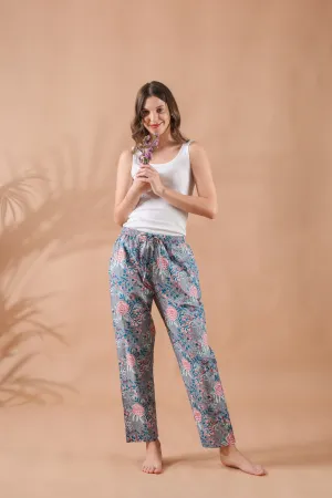 Cotton Pajama Pants Women - Slate Rose
