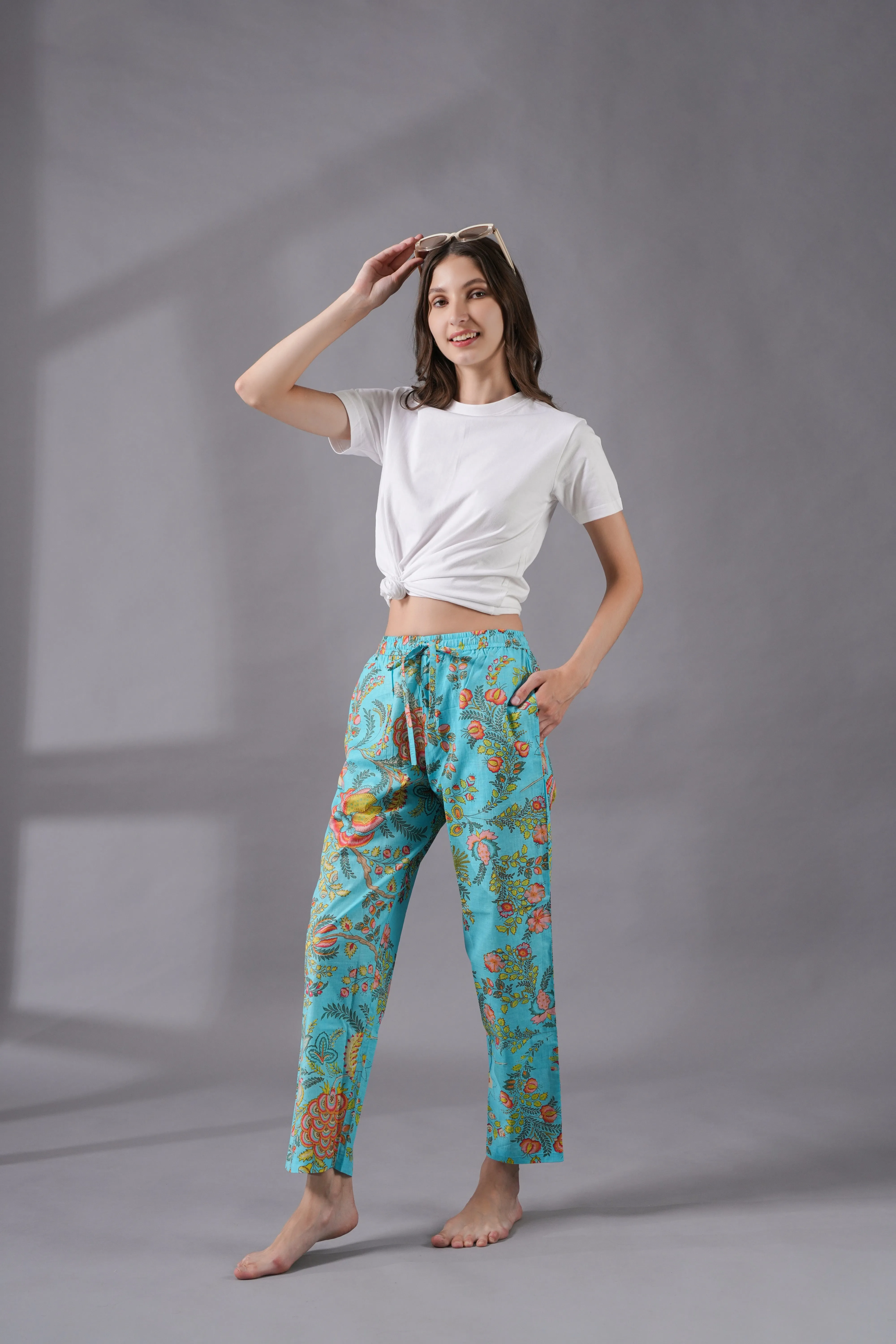 Cotton Pajama Pants Women - Tropical Dream