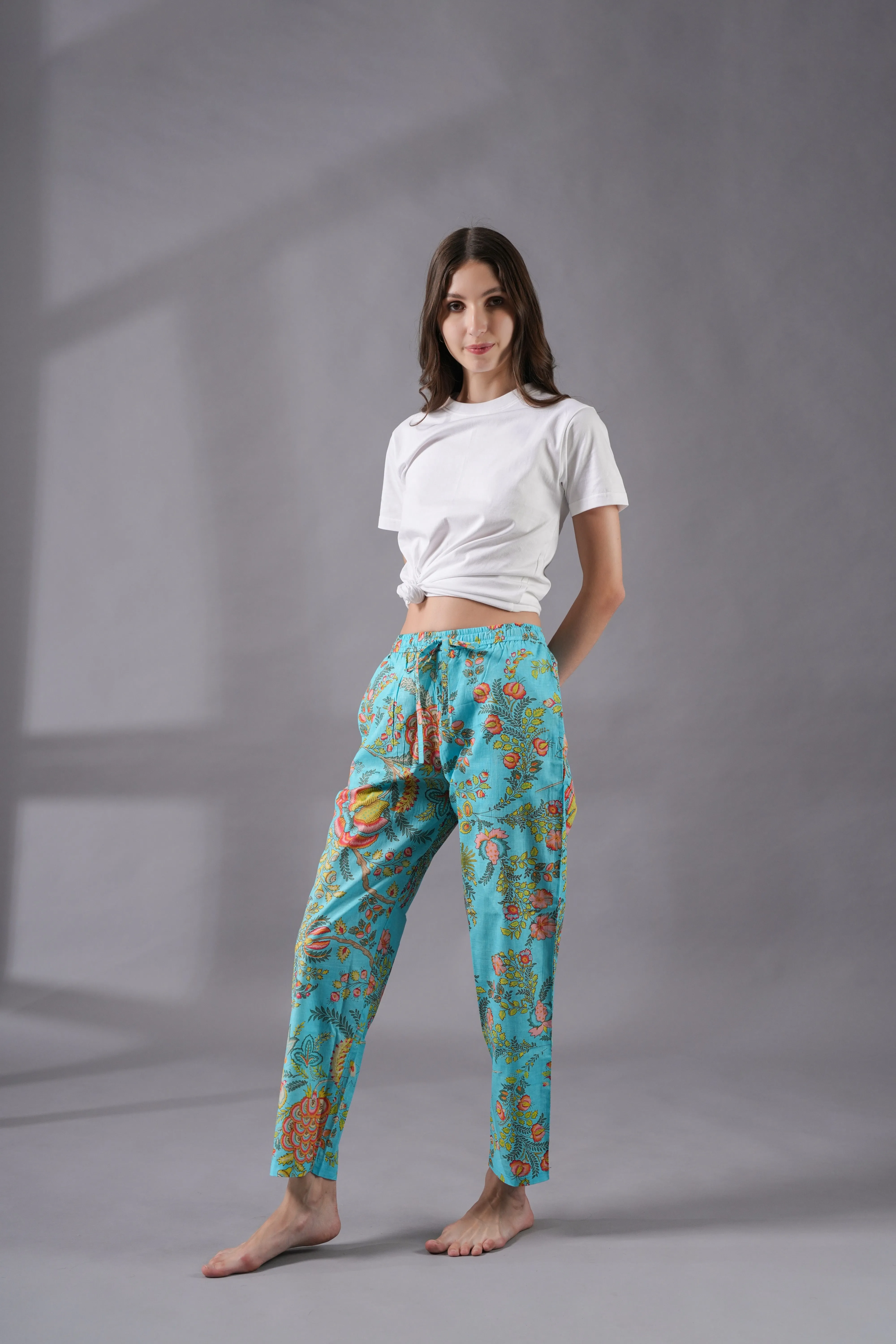Cotton Pajama Pants Women - Tropical Dream