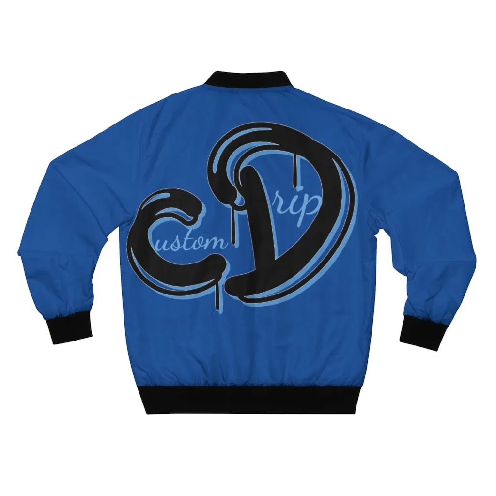 Custom Drip's Blue&Black logo Men's Bomber Jacket