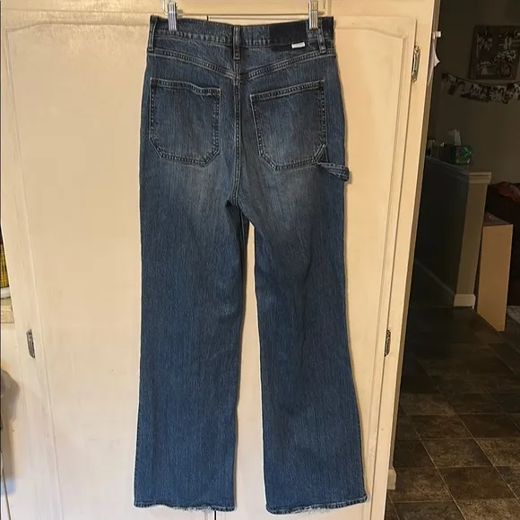 DAZE Far Out Patch Pocket Wide Leg Jeans