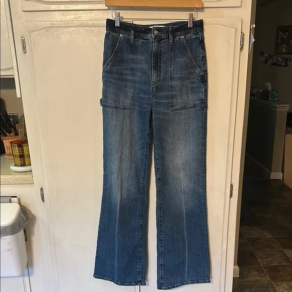 DAZE Far Out Patch Pocket Wide Leg Jeans