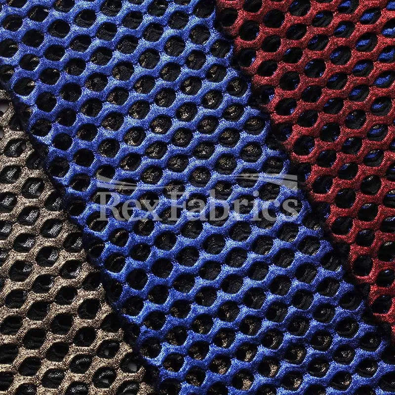 Diamond Mesh With Foil - 4-Way Stretch Poly Spandex Mesh in 12 Colorways