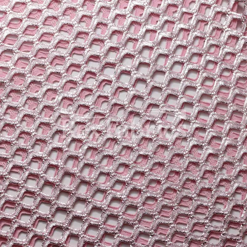Diamond Mesh With Foil - 4-Way Stretch Poly Spandex Mesh in 12 Colorways