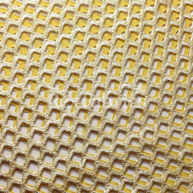 Diamond Mesh With Foil - 4-Way Stretch Poly Spandex Mesh in 12 Colorways
