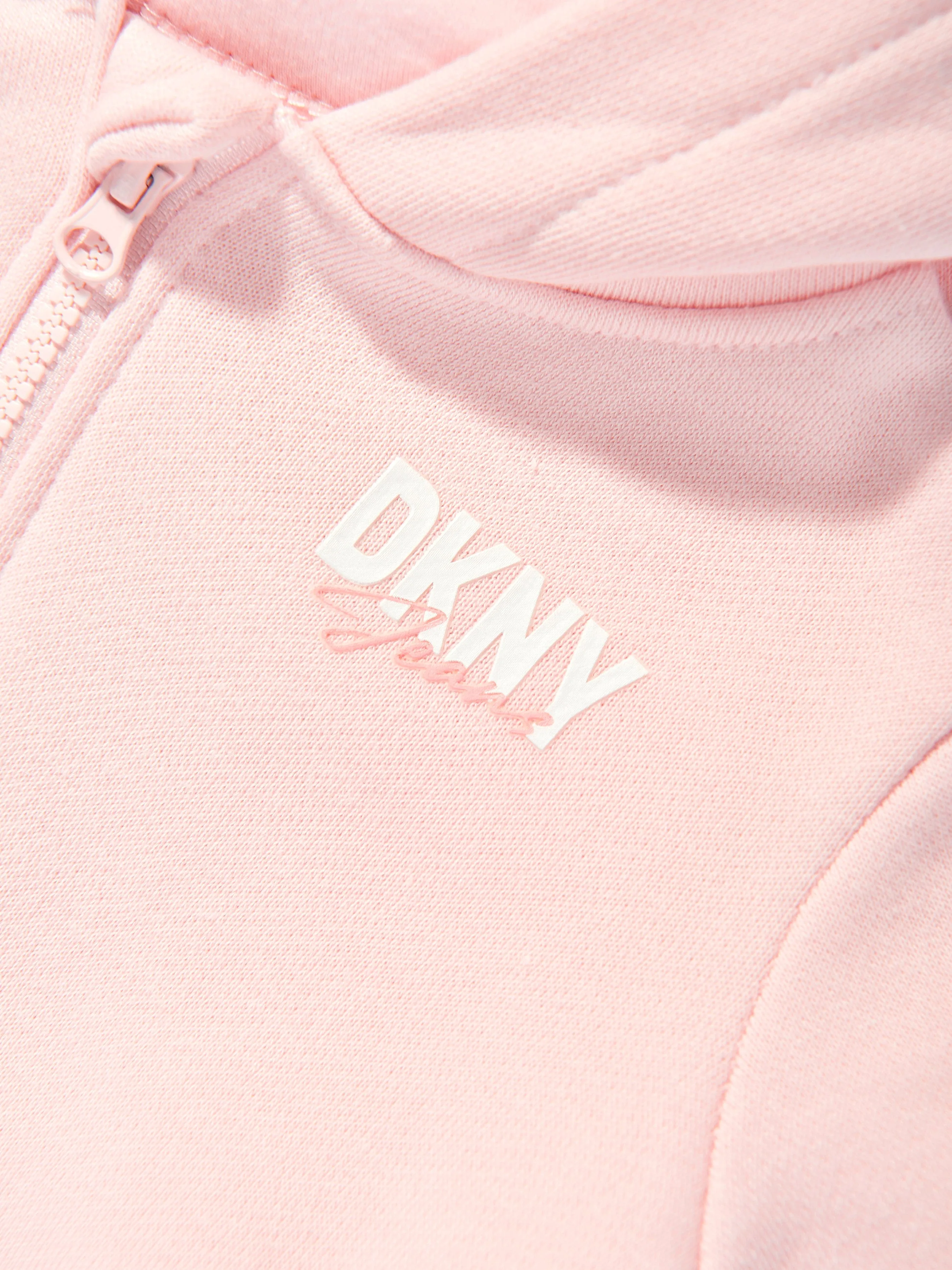 DKNY Baby Girls Hooded All In One in Pink