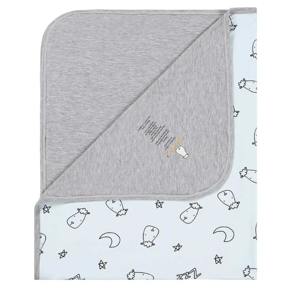 Double Layer Blanket - Sweet Dreams Baa Baa Blue - 36M