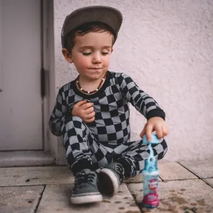Dream Big Little Co Charcoal Checkers L/S Dream Set