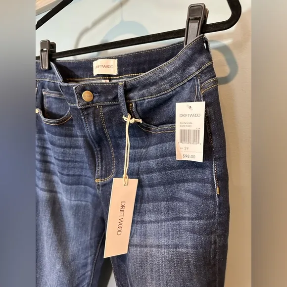 Driftwood Jackie High Rise Skinny Jeans in Dark Wash