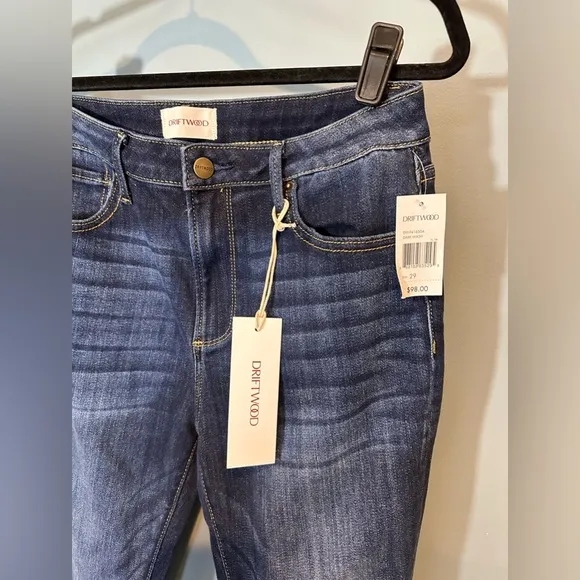 Driftwood Jackie High Rise Skinny Jeans in Dark Wash