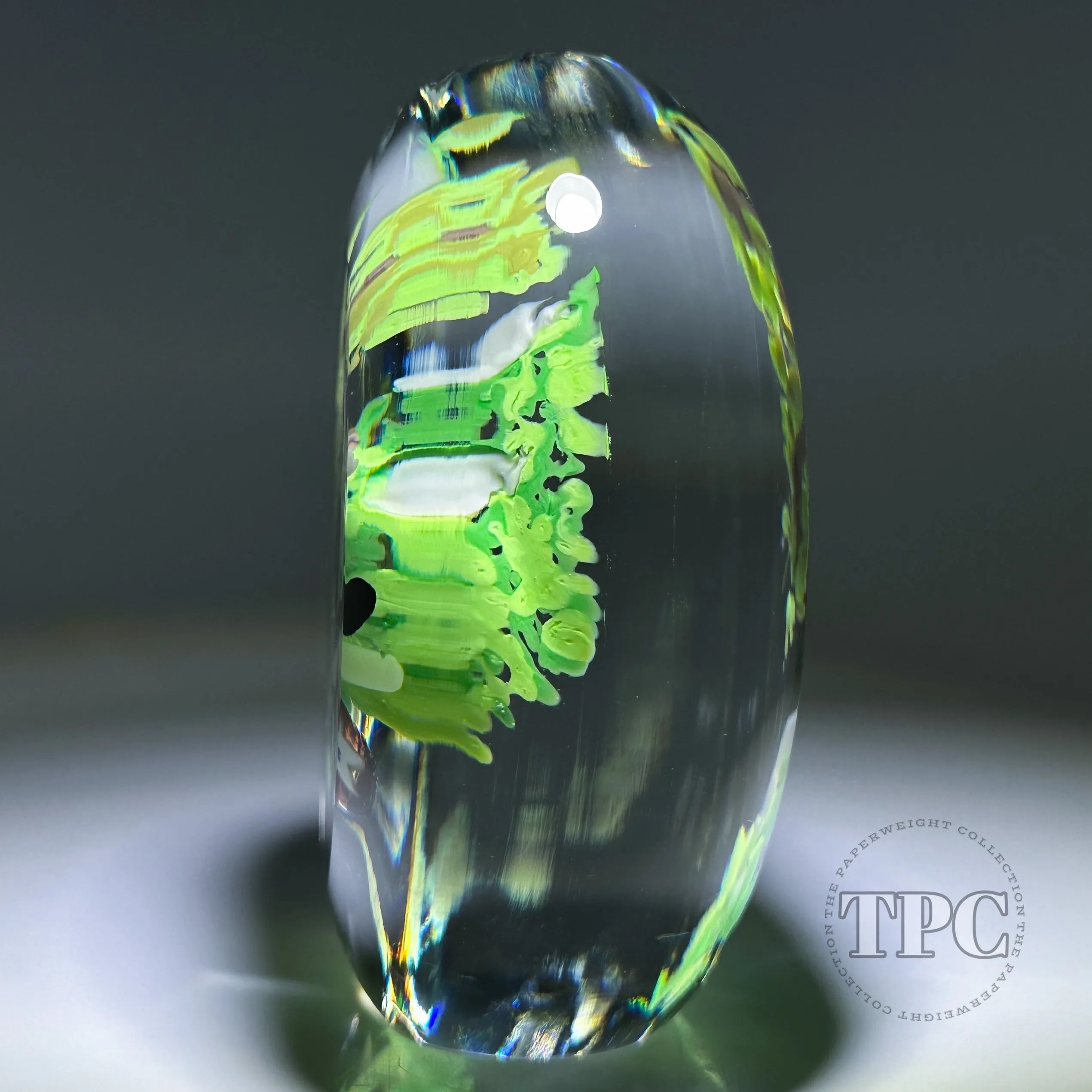 Early Michael Hunter Glass Art Paperweight Sculpture Daftie on Motorcycle