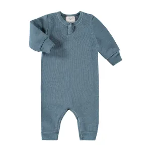 Eco-Fleece Sweatshirt Henley Romper