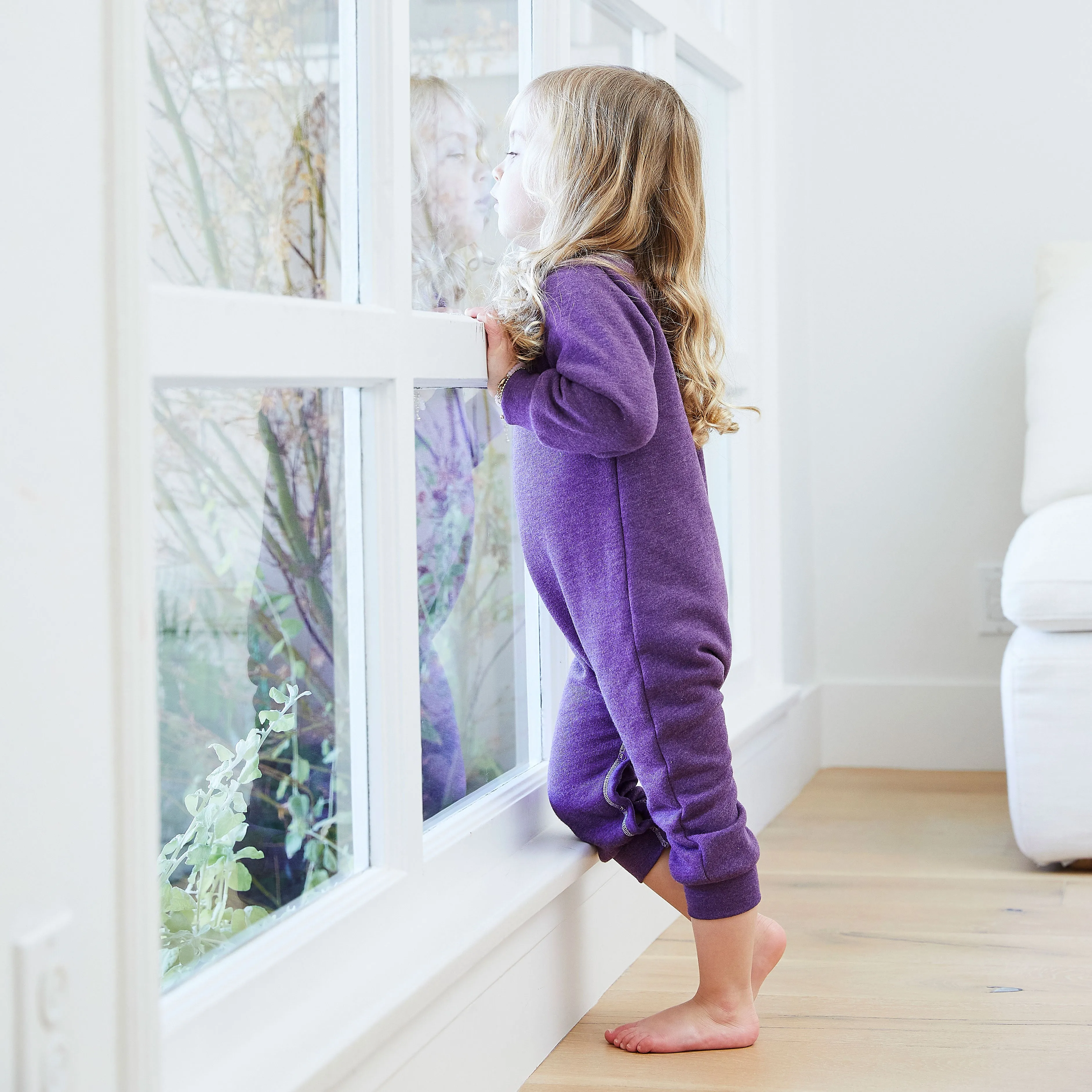 Eco-Fleece Sweatshirt Henley Romper