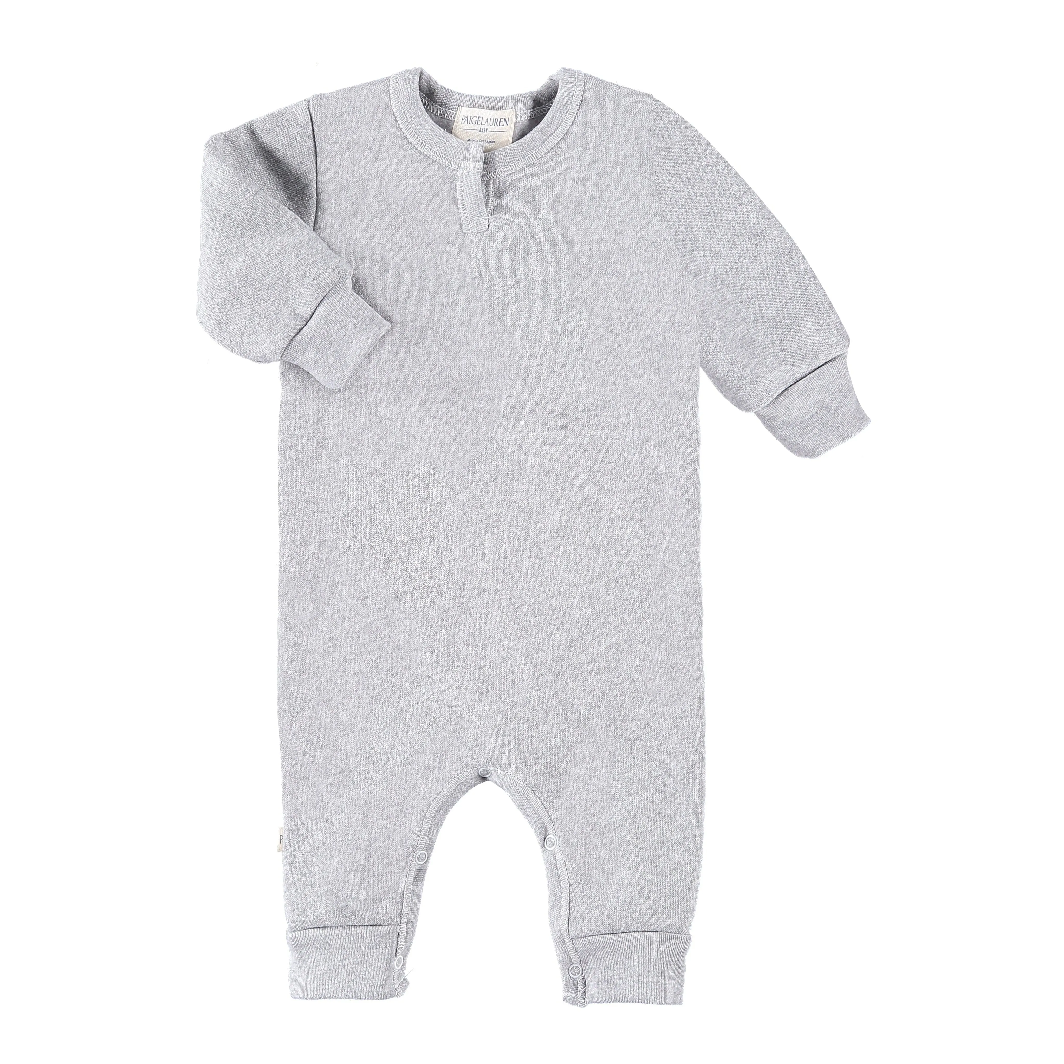 Eco-Fleece Sweatshirt Henley Romper