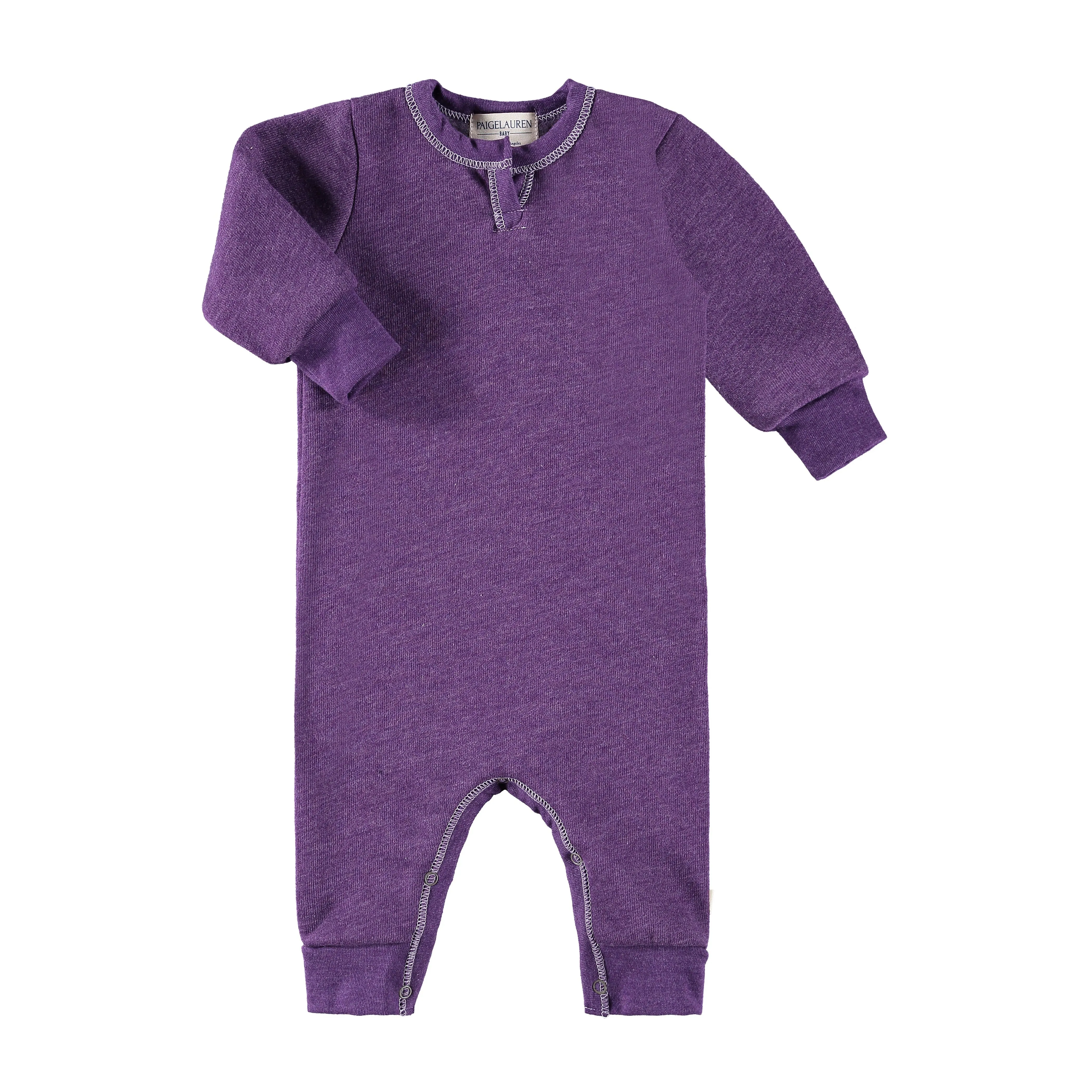 Eco-Fleece Sweatshirt Henley Romper