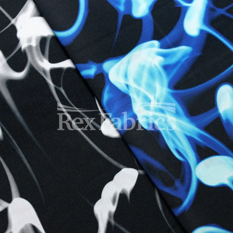 Electric Ink Reaction Prints - 4-Way Stretch Poly Spandex Print