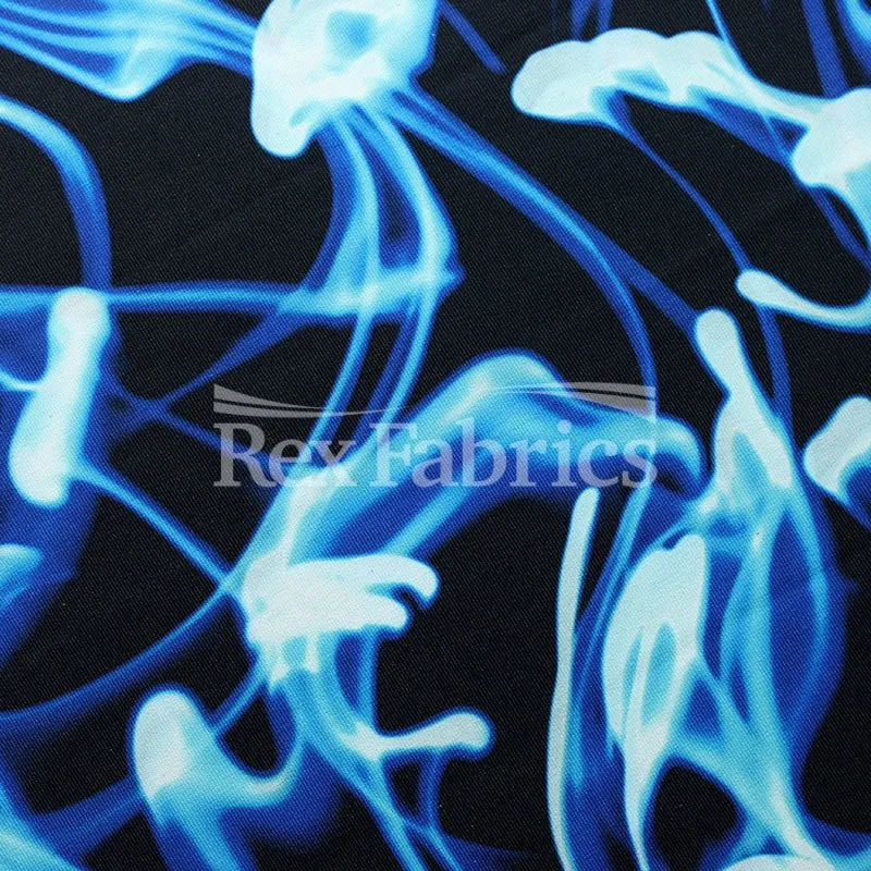 Electric Ink Reaction Prints - 4-Way Stretch Poly Spandex Print