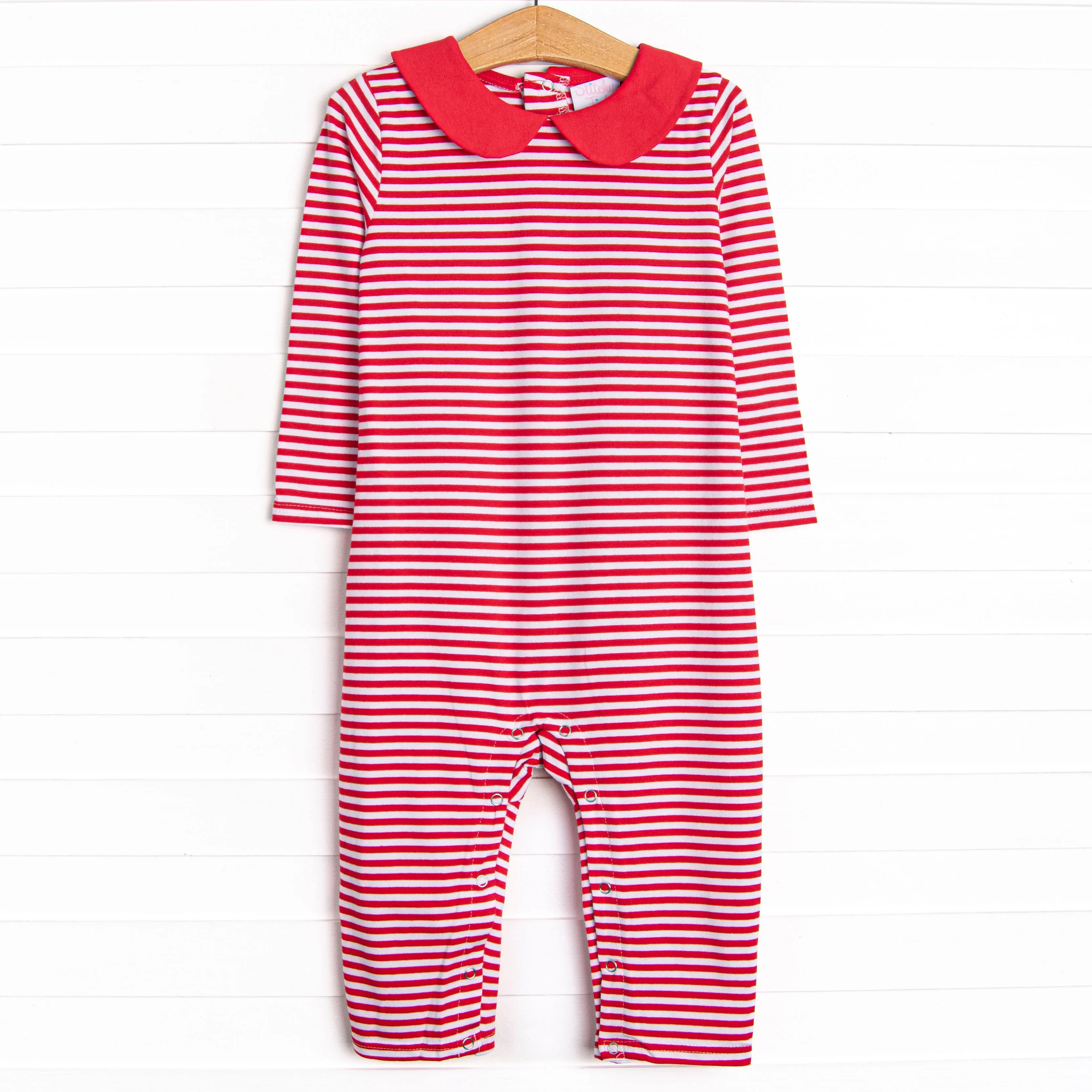 Elliot Romper, Red Stripe