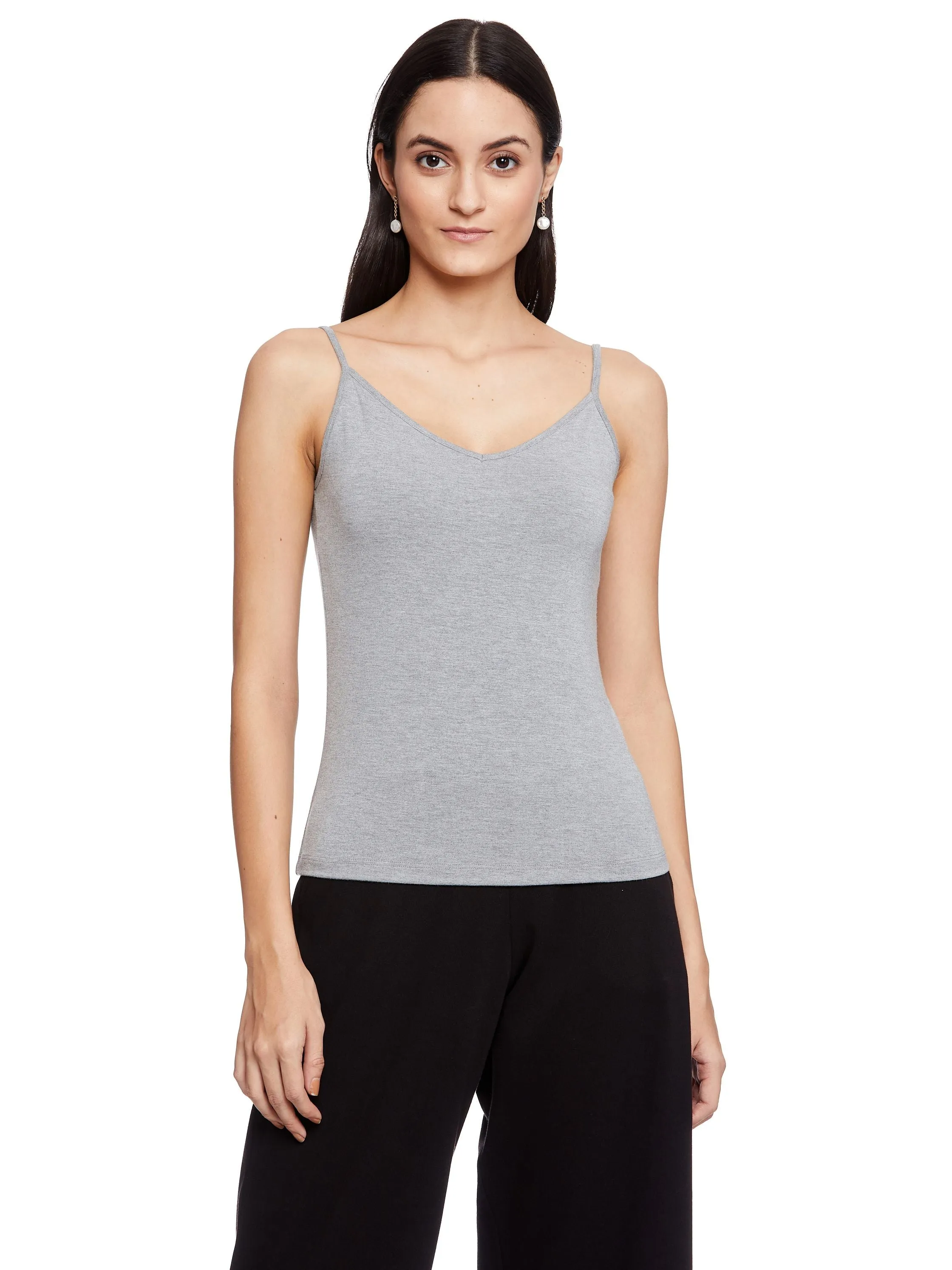 EMILY SPAGHETTI STRAP INNER (HEATHER GREY)