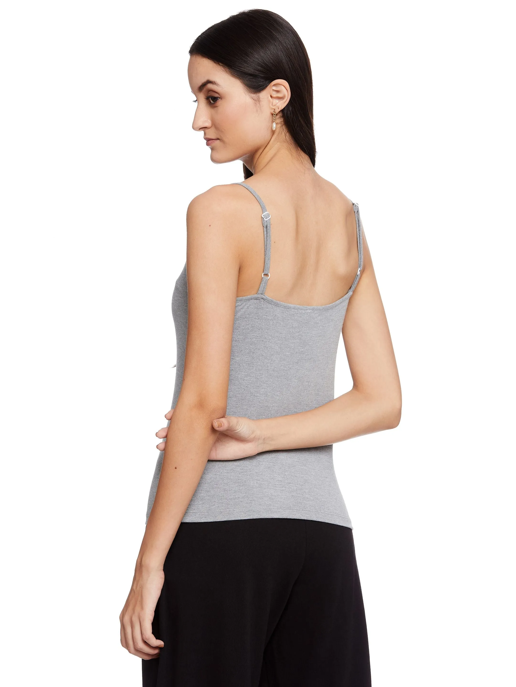 EMILY SPAGHETTI STRAP INNER (HEATHER GREY)