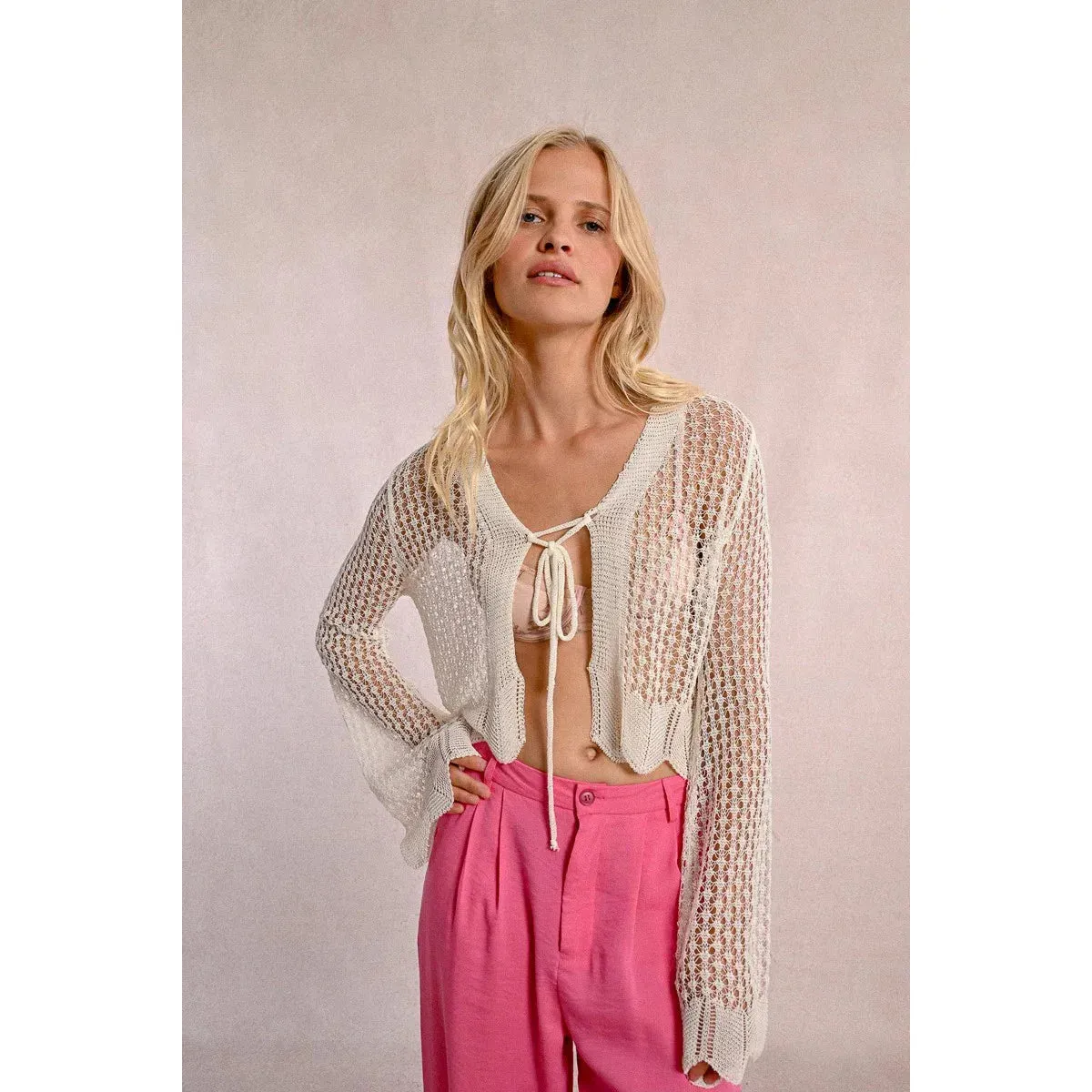 Fine Knit Tieable Vest