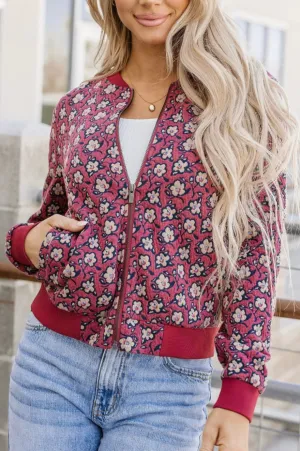Flowerbomb-er Jacket- Wine