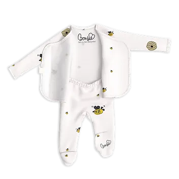 Footed Romper - Bees & Honey