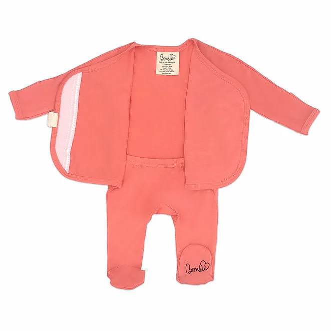 Footed Romper - Burnt Coral