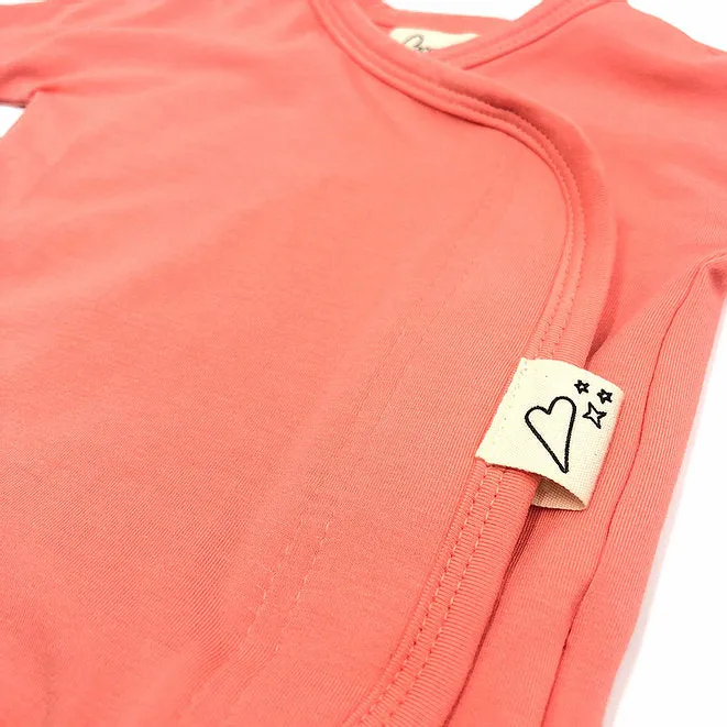 Footed Romper - Burnt Coral