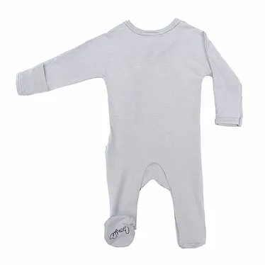 Footed Romper - Fog Grey
