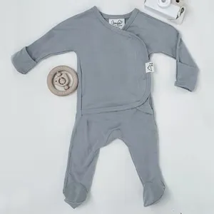 Footed Romper - Fog Grey