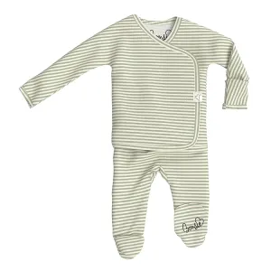 Footed Romper - Mint Twist