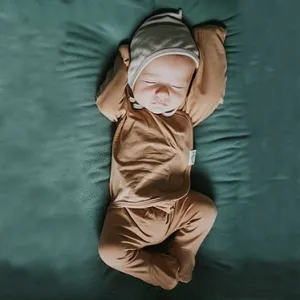 Footed Romper - Mocha