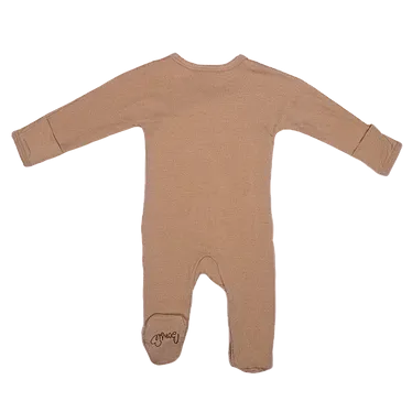 Footed Romper - Mocha