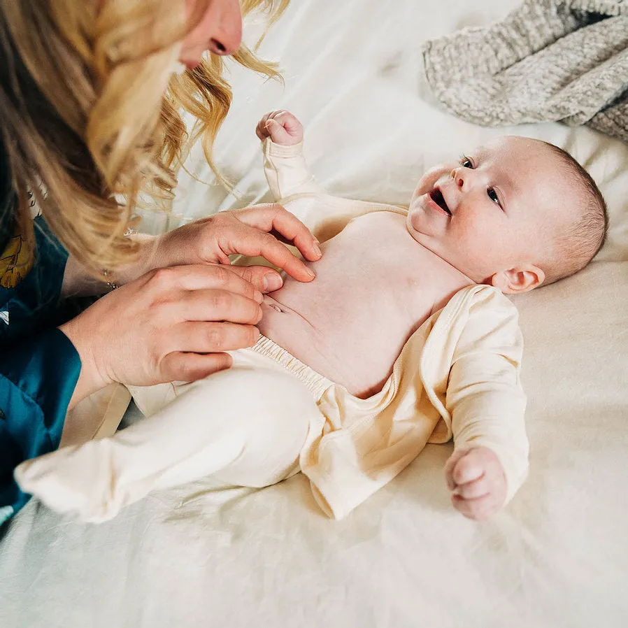 Footed Romper - Oat